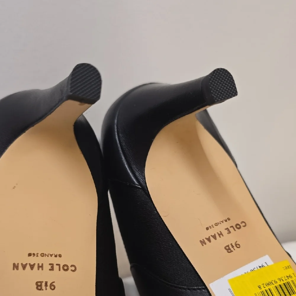 Cole Haan Black Pointed-Toe Leather Ankle Boots - Picture 8 of 9